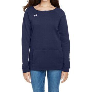 Under Armour 1305784 Hustle Fleece Crew Sweatshirt Navy ( S )